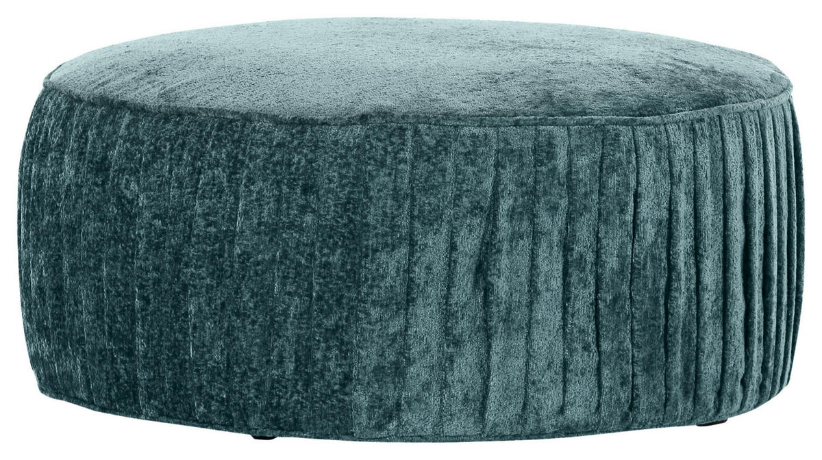 HOCKERTextil Türkis  - Türkis/Schwarz, Design, Kunststoff/Textil (75/38/75cm) - Landscape