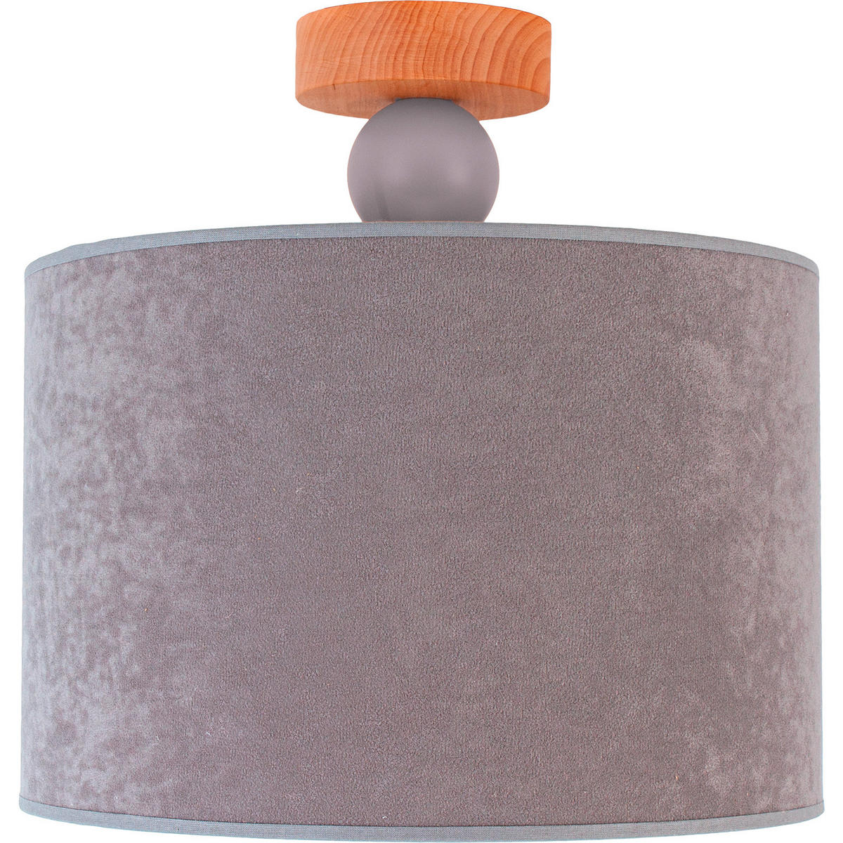 STROPNÍ SVÍTIDLO, 30/30 cm  - šedá, Basics, dřevo (30/30cm)