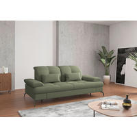 3-SITZER-SOFA in Flachgewebe Olivgrün  - Schwarz/Olivgrün, KONVENTIONELL, Textil/Metall (212/90/122cm) - Sit & More