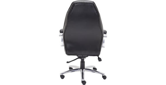CHEFSESSEL Lederlook, Netz Schwarz - Schwarz, KONVENTIONELL, Textil/Metall (73/112 - 122/73cm) - Cantus