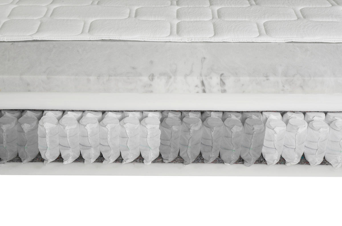 BOXSPRINGMATRATZE inkl. Topper - Weiß, Basics, Textil (80/200cm) - Xora