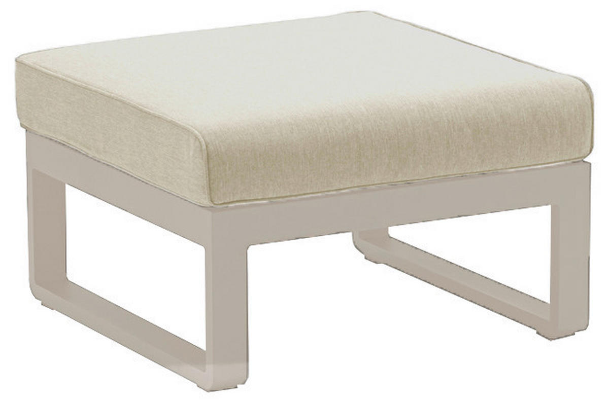 HOCKER Metall, Textil Taupe, Kaschmir  - Taupe/Kaschmir, Textil/Metall (70/43/68cm) - Zebra 