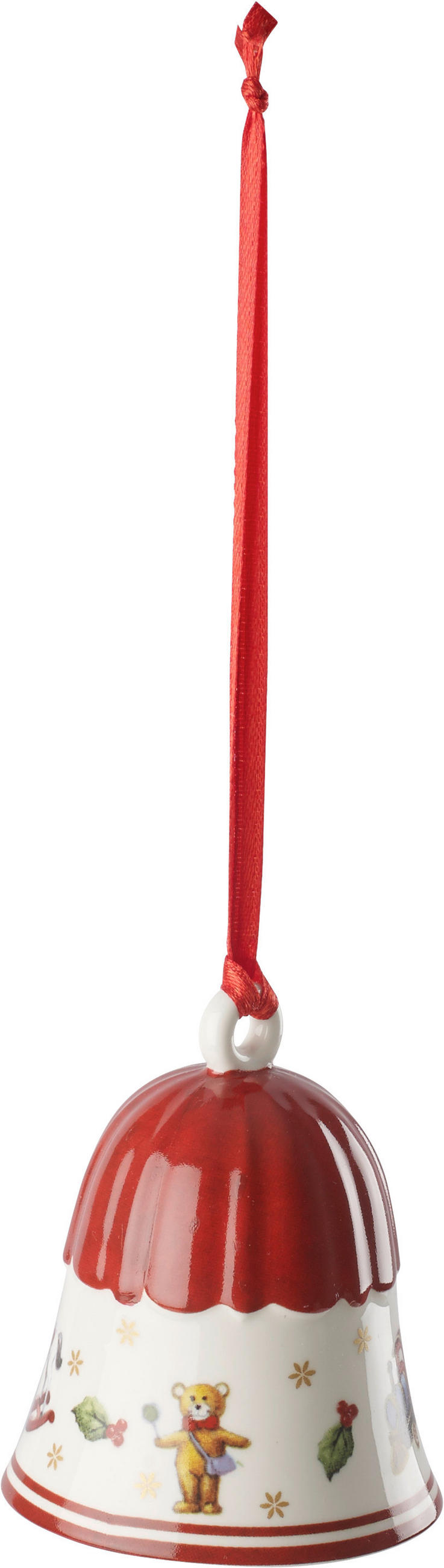 Villeroy & Boch Dekoglocke Toy's Delight Decoration Mehrfarbig, Weiß 7 cm