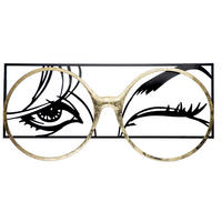 METALLBILD Frauen  - Goldfarben/Schwarz, Basics, Metall (90/42,5/3cm)