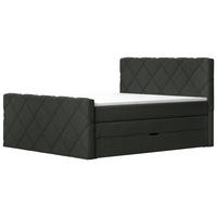BOXSPRINGBETT 160/200 cm,  in Schwarz, Matratze, Bettkasten, Topper, H3 + H3 = fest  - Schwarz, KONVENTIONELL, Textil (160/200cm) - Esposa