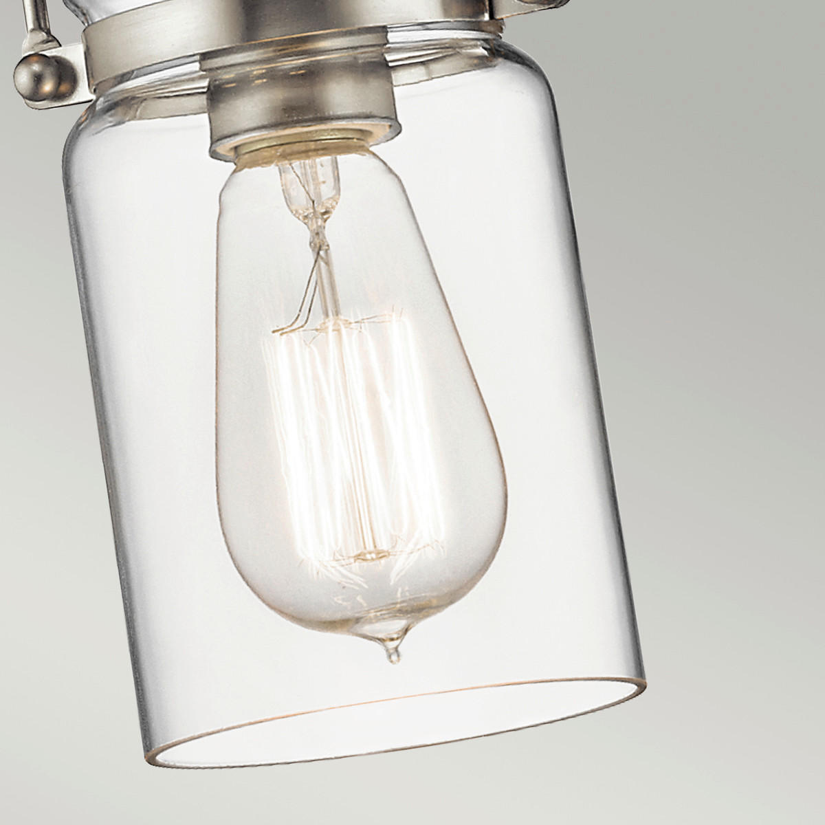 HÄNGELEUCHTE Elstead Brinley 12/25.6 cm   - Nickelfarben, LIFESTYLE, Glas/Metall (12/25.6cm) - Elstead Lighting
