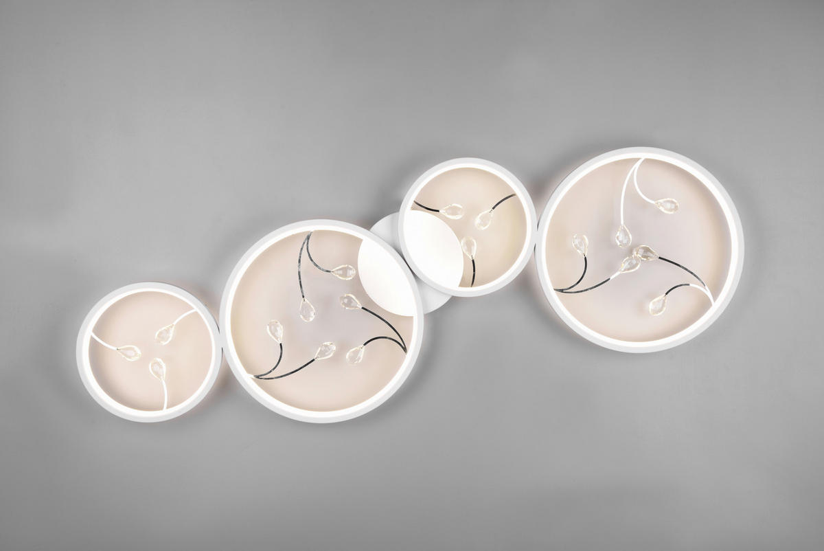 DECKENLEUCHTE    95,5/40/6,5 cm  - Weiss, Design, Metall (95,5/40/6,5cm) - Trio Leuchten