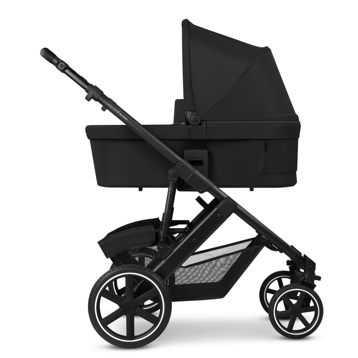 KINDERWAGENSET Salsa Core All in One  - Schwarz, Basics, Textil/Metall (63/123/97cm) - ABC Design