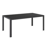 GARTENTISCH 180/74/100 cm Metall, Kunststoff Schwarz rechteckig  - Schwarz, MODERN, Kunststoff/Metall (180/74/100cm) - Ambia Garden