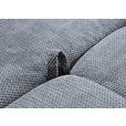 ECKSOFA Grau Plüsch Zierkissen, Rückenkissen, Bettkasten, Schlaffunktion, Rücken echt, Liegefläche im Originalstoff  - Schwarz/Grau, KONVENTIONELL, Kunststoff/Textil (253/192cm) - Carryhome