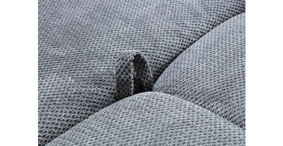 ECKSOFA Grau Plüsch Zierkissen, Rückenkissen, Bettkasten, Schlaffunktion, Rücken echt, Liegefläche im Originalstoff  - Schwarz/Grau, KONVENTIONELL, Kunststoff/Textil (253/192cm) - Carryhome