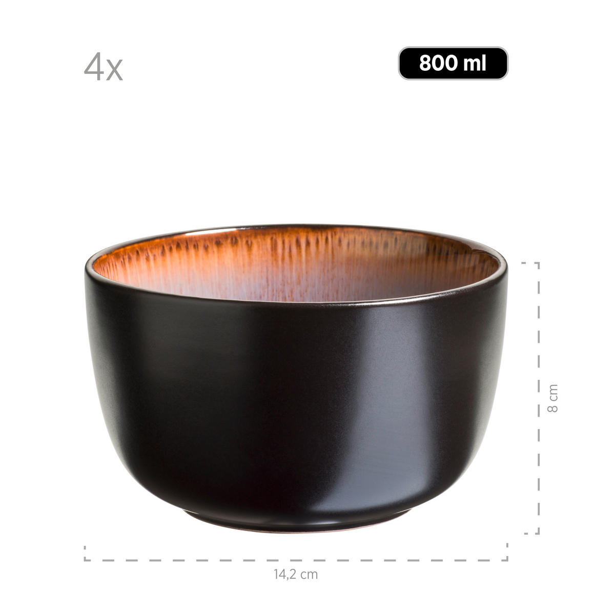 KOMBISERVICE 20-teilig 4 Personen  - Basics, Keramik - Mäser