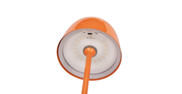 AKKU-TISCHLEUCHTE Santa Ana 11/34,6 cm  - Orange, Trend, Metall (11/34,6cm) - Novel