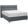 BOXSPRINGBETT 200/200 cm  in Dunkelgrau  - Dunkelgrau/Kupferfarben, Konventionell, Textil/Metall (200/200cm) - Ambiente