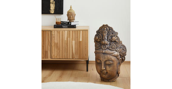 BUDDHAKOPF 40/65/34 cm  - Goldfarben, LIFESTYLE, Kunststoff (40/65/34cm) - Ambia Home