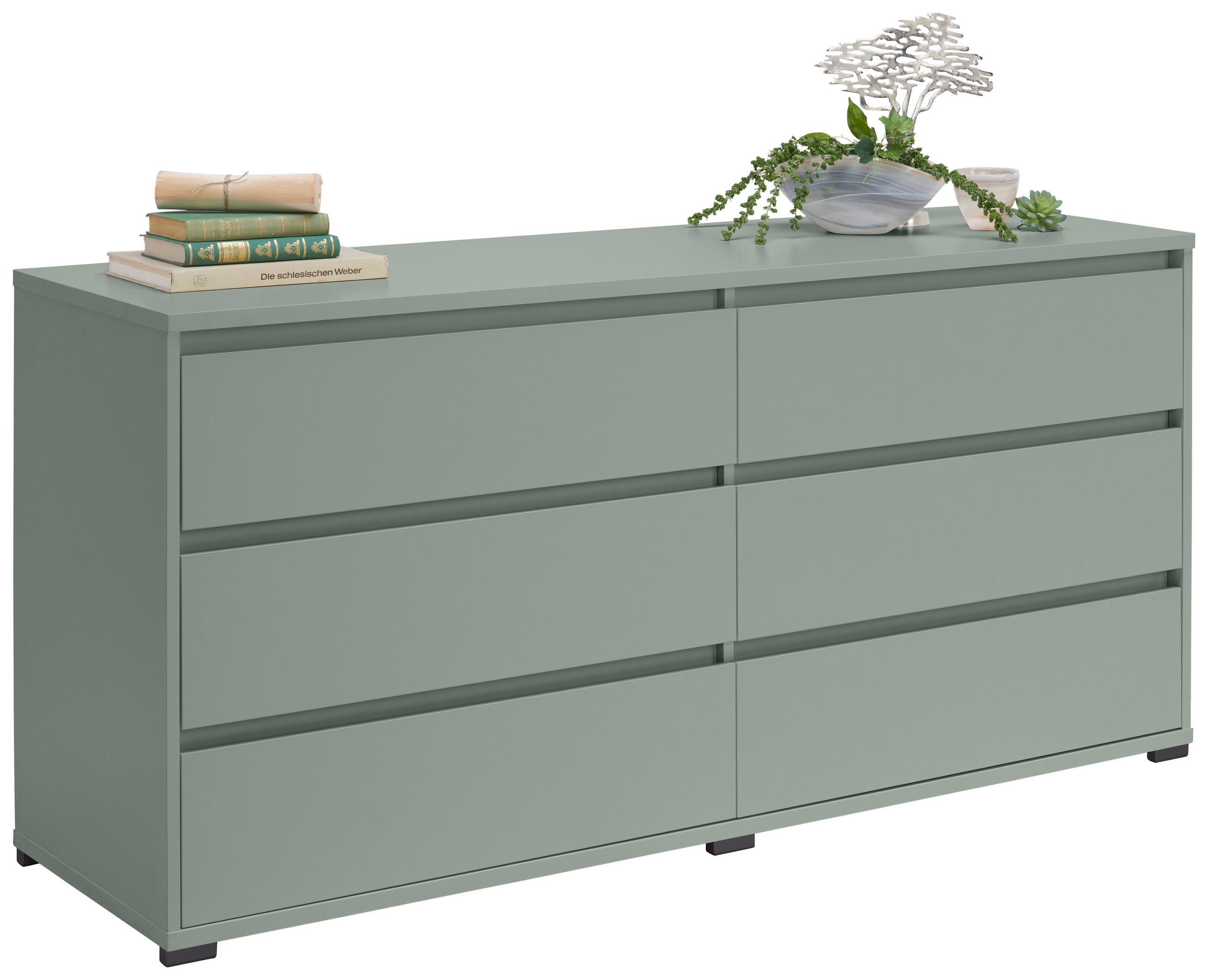 SIDEBOARD  160,1/78,9/48 cm 6 Schublade(n)  - Anthrazit/Graugrün, Design, Holzwerkstoff/Kunststoff (160,1/78,9/48cm) - Carryhome