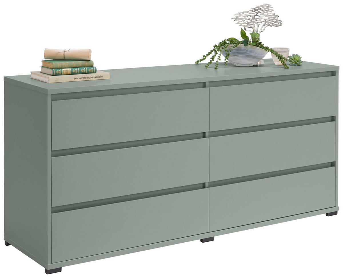 SIDEBOARD  160,1/78,9/48 cm 6 Schublade(n)  - Anthrazit/Graugrün, Design, Holzwerkstoff/Kunststoff (160,1/78,9/48cm) - Carryhome