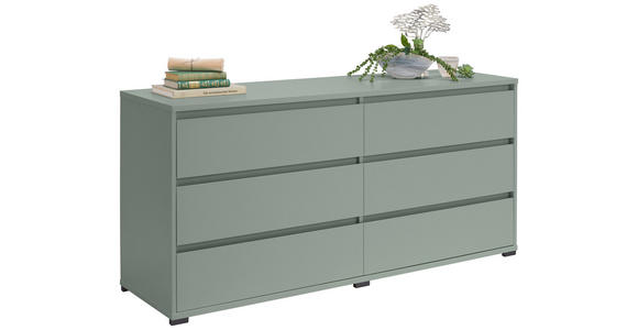 SIDEBOARD  160,1/78,9/48 cm 6 Schublade(n)  - Anthrazit/Graugrün, Design, Holzwerkstoff/Kunststoff (160,1/78,9/48cm) - Carryhome