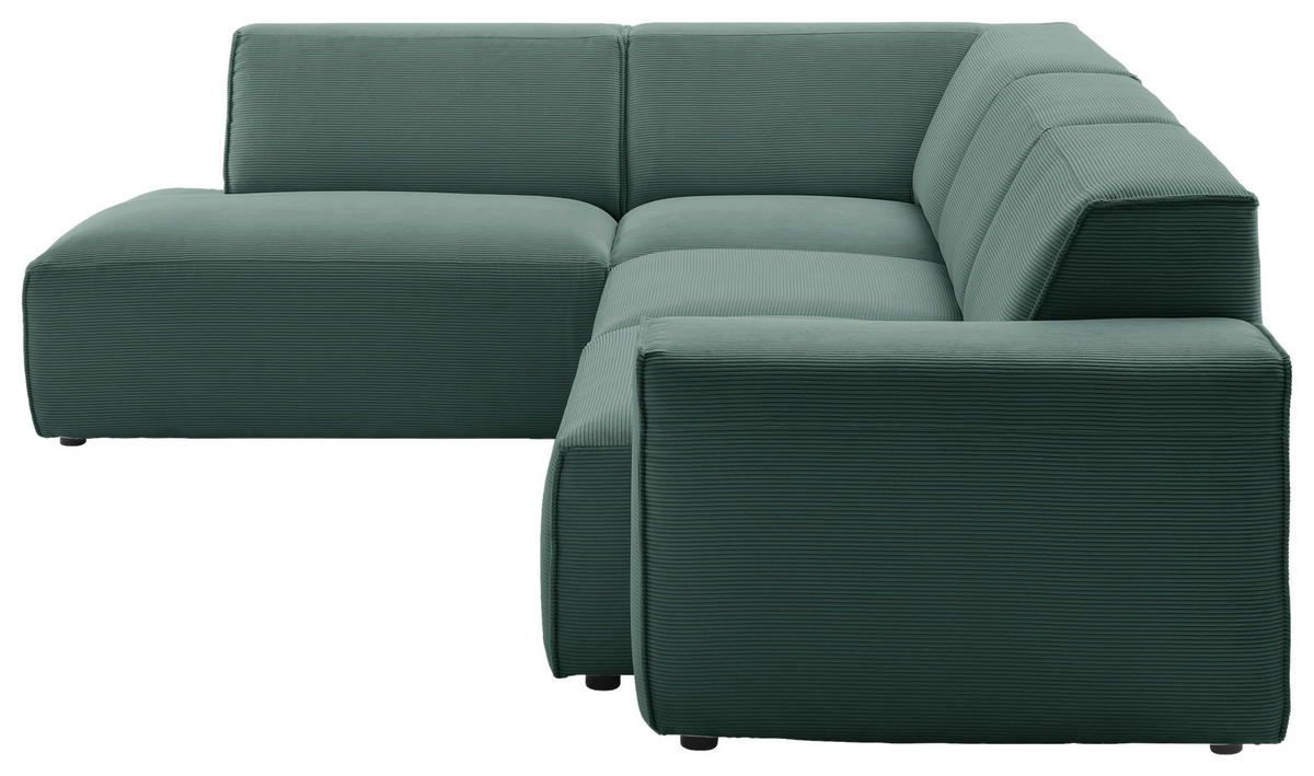 Freisteller von Pure Home Lifestyle ECKSOFA Grün Cord.