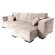 ECKSOFA Rosa Cord  - Braun/Rosa, KONVENTIONELL, Holz/Textil (230/190cm) - Carryhome