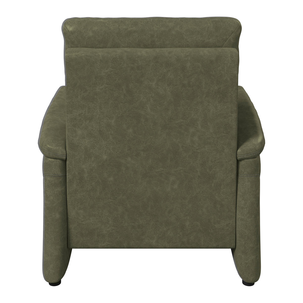 SESSEL Mikrofaser Olivgrün  - Schwarz/Olivgrün, Konventionell, Kunststoff/Textil (104/98/91cm) - Elegando