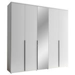 DREHTÜRENSCHRANK  in Weiß  - Schwarz/Weiß, MODERN, Glas/Holzwerkstoff (225/225/52cm) - Carryhome