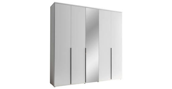 DREHTÜRENSCHRANK in Weiß - Schwarz/Weiß, MODERN, Glas/Holzwerkstoff (225/225/52cm) - Carryhome