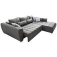 ECKSOFA in Webstoff Dunkelgrün  - Dunkelgrün/Silberfarben, MODERN, Kunststoff/Textil (304/218cm) - Carryhome