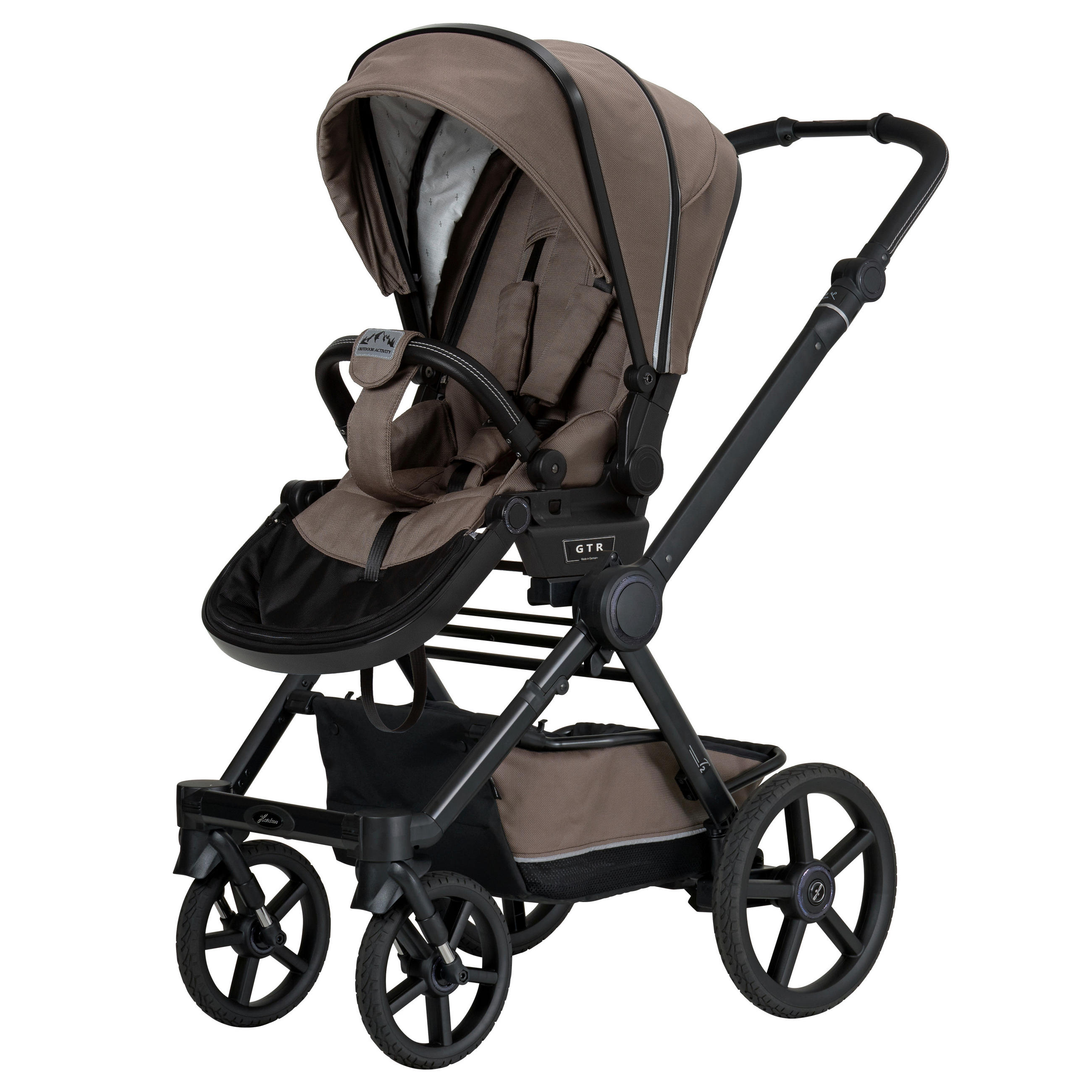 KINDERWAGENSET Outdoor Activity Set  - Schwarz/Cappuccino, Basics, Textil (58/130/100cm) - Hartan
