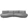 BIGSOFA Chenille Grau  - Schwarz/Grau, Design, Kunststoff/Textil (410/86/166cm) - Pure Home Lifestyle