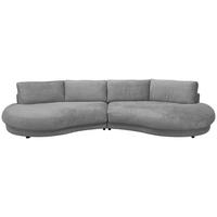 BIGSOFA Chenille Grau  - Schwarz/Grau, Design, Kunststoff/Textil (410/86/166cm) - Pure Home Lifestyle