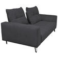BIGSOFA  in Cord Anthrazit  - Anthrazit/Schwarz, KONVENTIONELL, Textil/Metall (246/100/116cm) - Carryhome