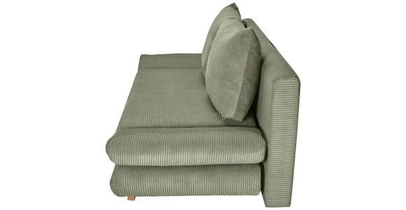 SCHLAFSOFA mit Schlafen auf Sitzhöhe, haustierfreundlicher Bezug Cord Olivgrün - Buchefarben/Olivgrün, KONVENTIONELL, Holz/Textil (200/75/85cm) - Carryhome