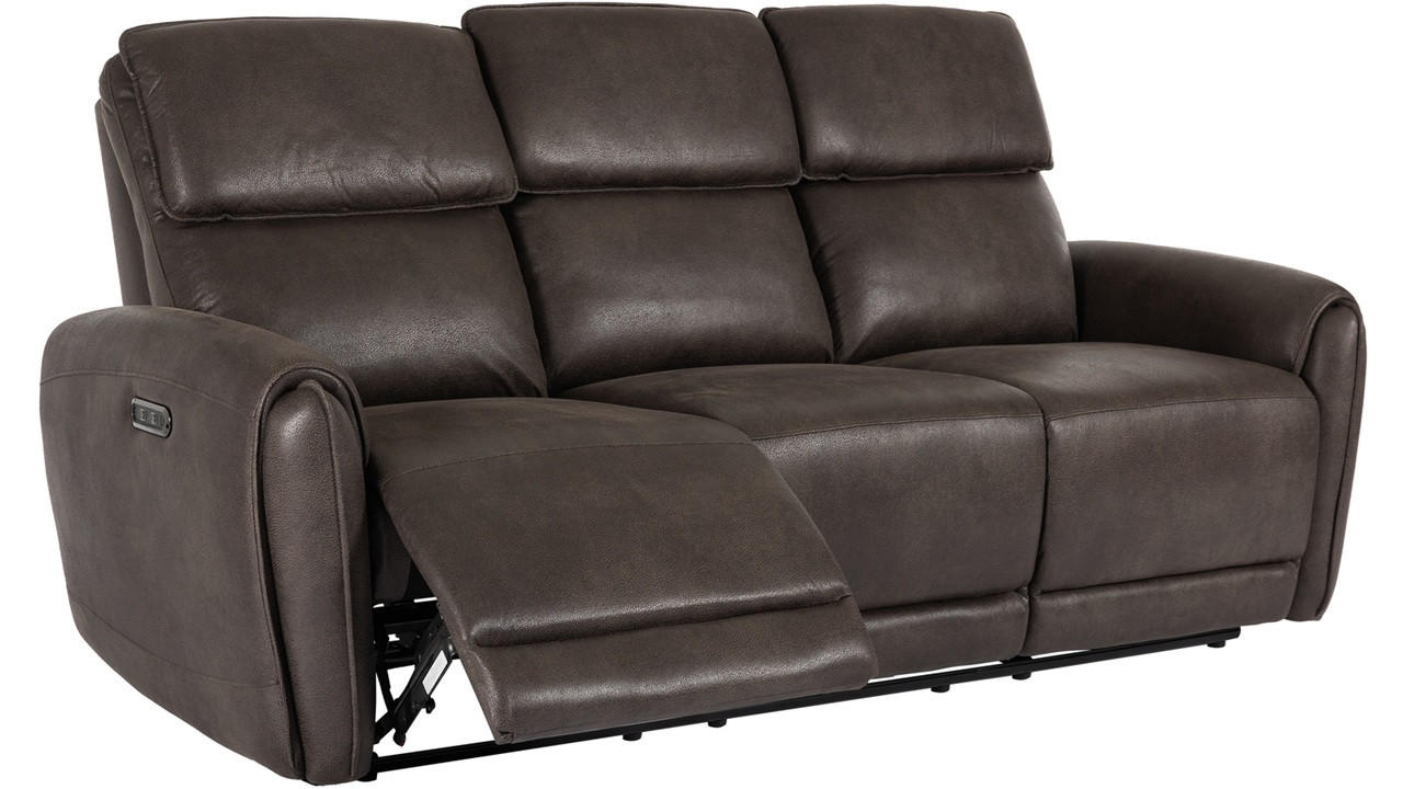 RECLINERSOFFA i brun  - brun/svart, Klassisk, metall/trä (210/102/99cm) - Best Price