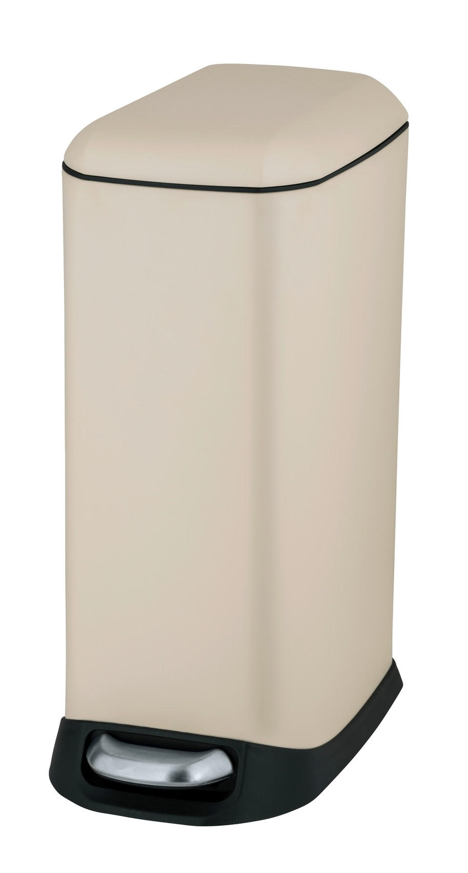 TRETEIMER 20 L  - Creme/Schwarz, Basics, Kunststoff/Metall (23,5/55/41cm) - Wenko