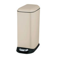 TRETEIMER 20 L  - Creme/Schwarz, Basics, Kunststoff/Metall (23,5/55/41cm) - Wenko