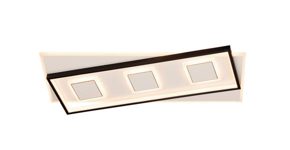 LED-DECKENLEUCHTE Richmond 70/30/6 cm  - Schwarz/Weiß, LIFESTYLE, Kunststoff/Metall (70/30/6cm) - Novel