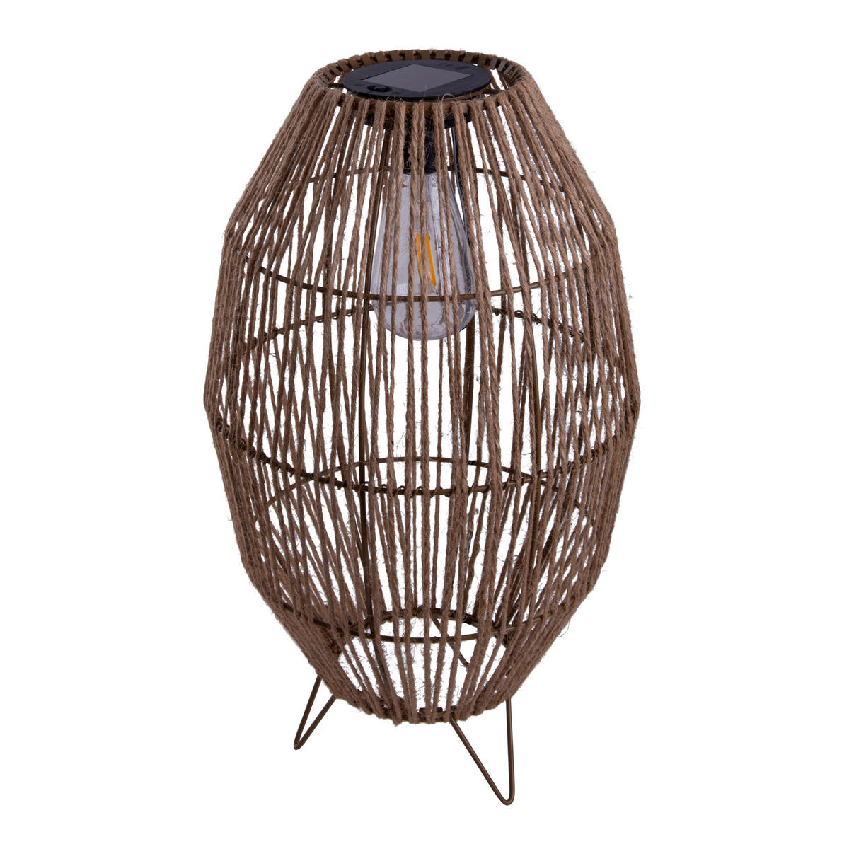 SOLARLEUCHTE Korbinian 19,5/19,5/34 cm   - Naturfarben, Basics, Kunststoff/Metall (19,5/19,5/34cm) - Näve
