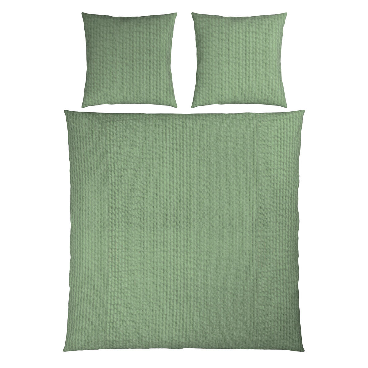 BETTWÄSCHE Seersucker 200/200 cm  - Grün, Textil (200/200cm) - Novel