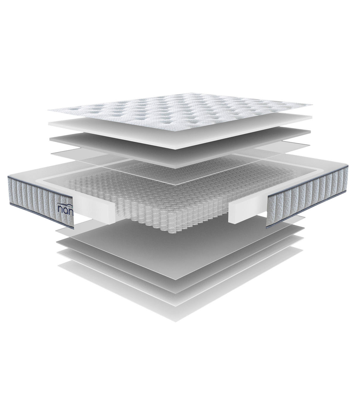 TÁSKARUGÓS MATRAC 90/200 cm  - fehér, Basics, textil (90/200cm) - Novel