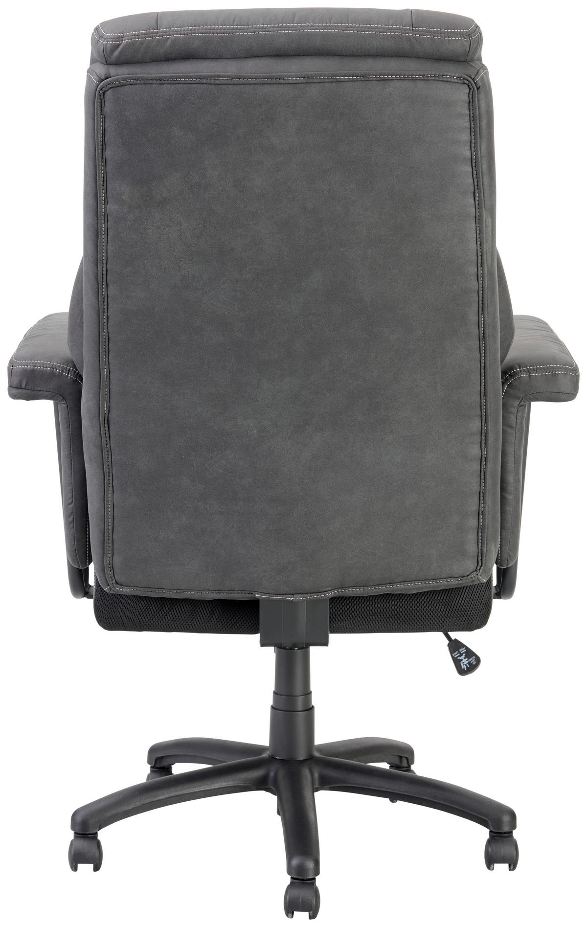 CHEFSESSEL Velours Schwarz  - Schwarz, MODERN, Kunststoff/Textil (84/120-128/85cm) - MID.YOU