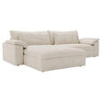 ECKSOFA  in Webstoff Beige  198/306 cm  - Beige/Schwarz, MODERN, Kunststoff/Textil (198/306cm) - Carryhome