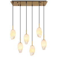 HÄNGELEUCHTE 72/24/120 cm    - Klar/Messingfarben, Konventionell, Glas/Metall (72/24/120cm) - Globo