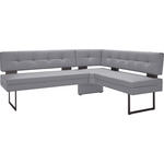 ECKBANK 200/158 cm  in Graublau  - Graublau/Schwarz, Design, Textil/Metall (200/158cm) - Dieter Knoll