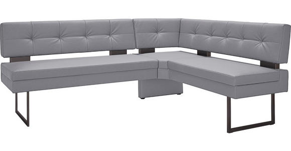 ECKBANK 200/158 cm  in Graublau  - Graublau/Schwarz, Design, Textil/Metall (200/158cm) - Dieter Knoll