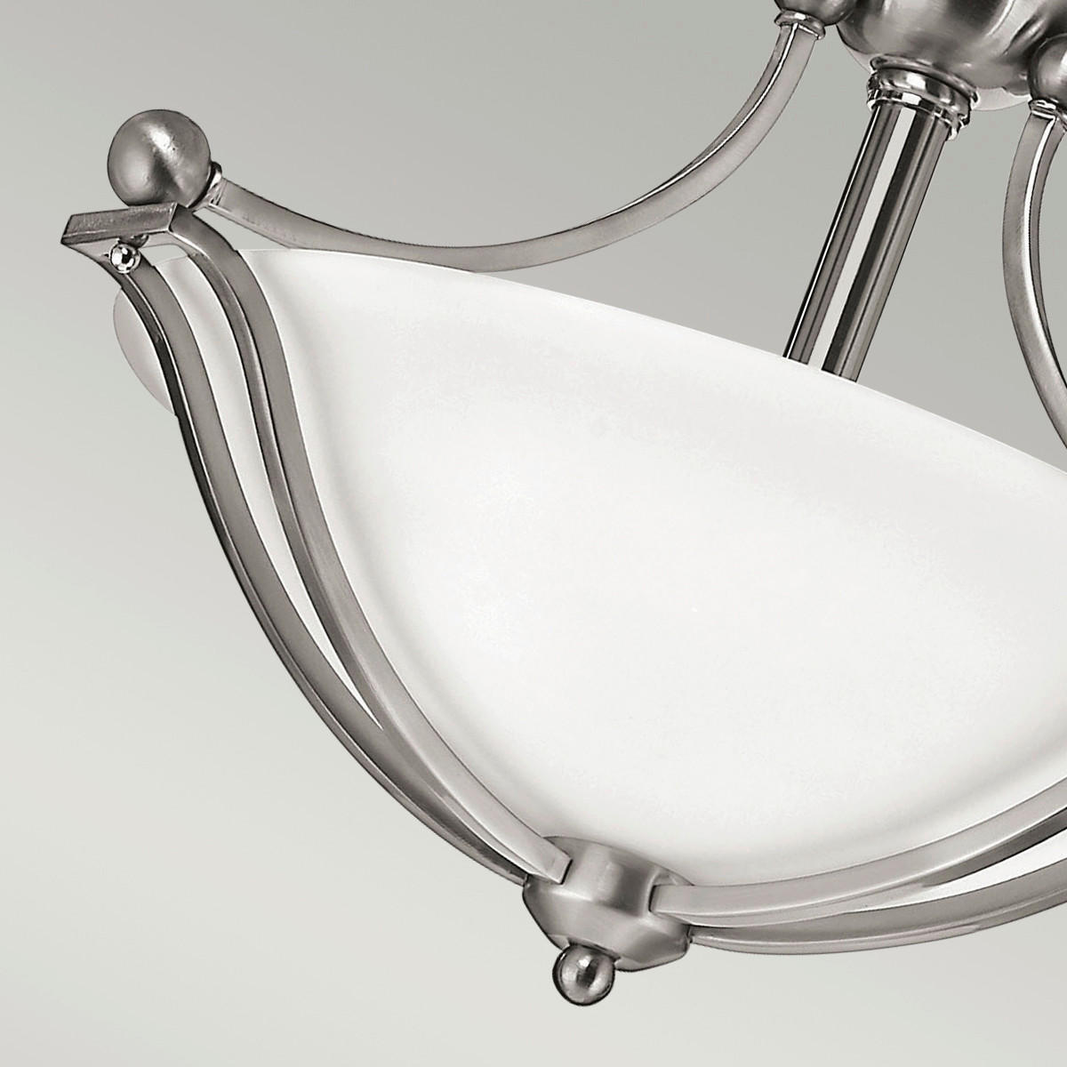 DECKENLEUCHTE  48.9/35.6 cm    - Nickelfarben, Romantik / Landhaus, Glas/Metall (48.9/35.6cm) - Elstead Lighting