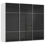 SCHWEBETÜRENSCHRANK  in Grau, Schwarz  - Schwarz/Grau, KONVENTIONELL, Glas/Holzwerkstoff (242/223/68cm) - Novel
