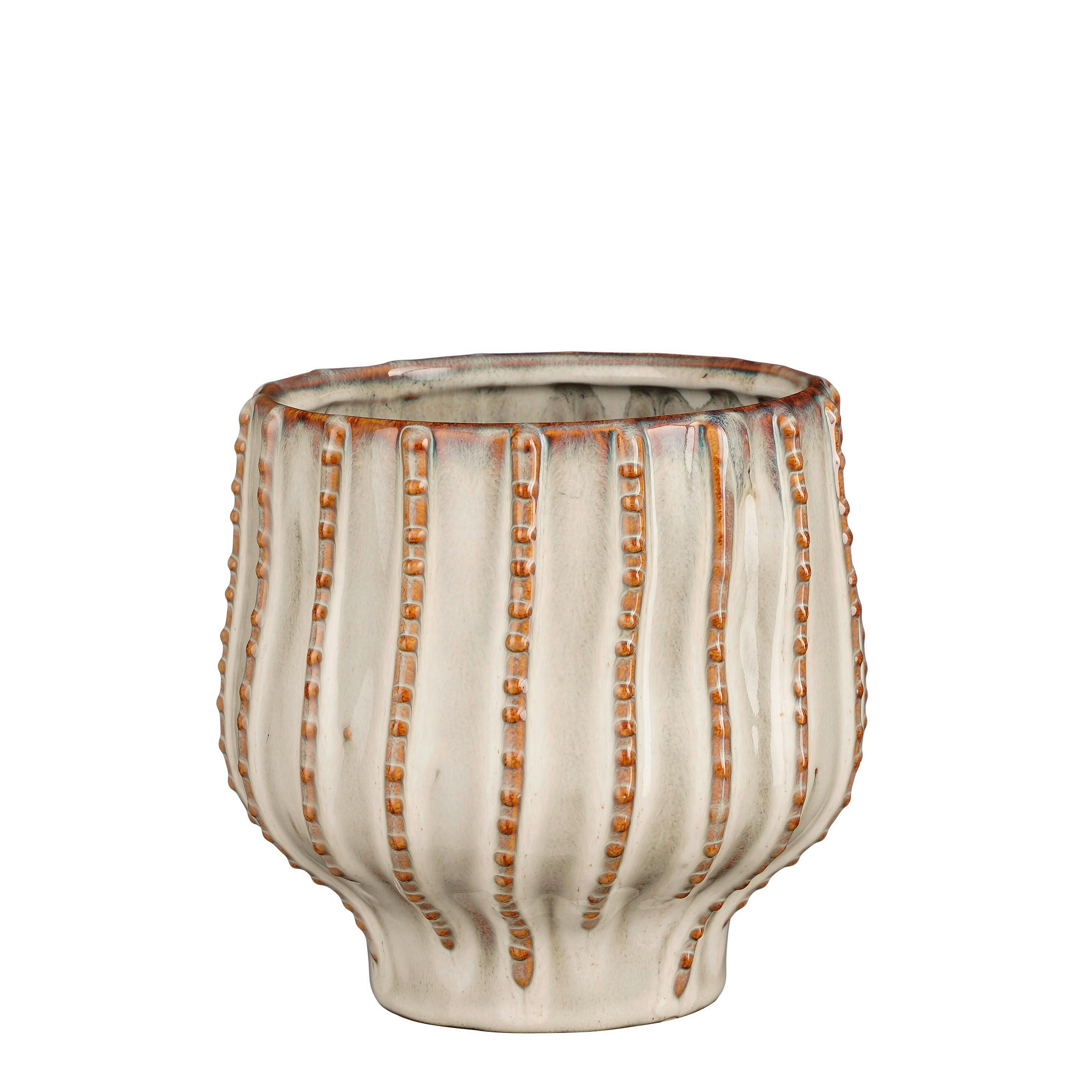 VIRÁGKASPÓ  - fehér, Basics, kerámia (16/16/14.5cm)