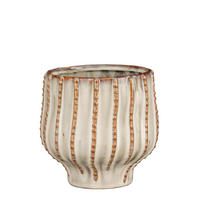 VIRÁGKASPÓ  - fehér, Basics, kerámia (16/16/14.5cm)