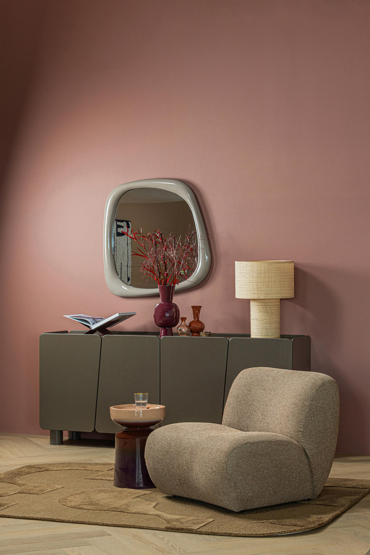 SESSEL in Chenille Hellbraun  - Hellbraun, MODERN, Kunststoff/Textil (76/74/92cm) - Livetastic